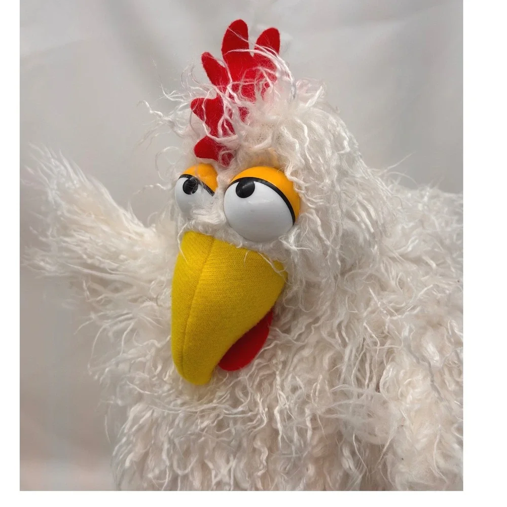 Elope Chicken Hat White Shaggy Plush Bird Rooster Novelty Costume Funny Cosplay